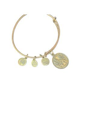 Women's Alex and Ani Gold Celtic Knot Charm Bangle Bracelet